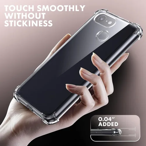 Vista 5 de Funda para teléfono Google Pixel 3, con 1 protector de pantalla, TPU a prueba de golpes de silicona a prueba de golpes para Google Pixel 3