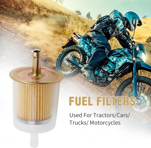 Vista 6 de 5 filtros de combustible en línea de 3/8 para tractores industriales, automóviles, camiones, motocicletas, motor de gasolina en línea, filtro