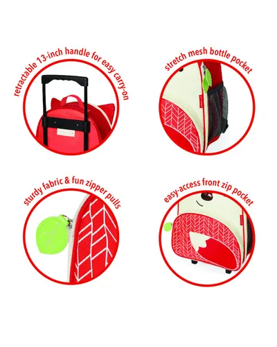 Vista 3 de Skip Hop Equipaje infantil con ruedas zoológico zorro
