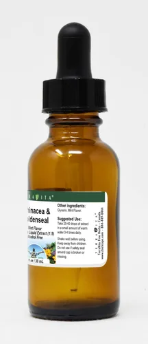 Vista 2 de Extracto líquido de glicerita de equinácea y sello de oro (1:5) - sabor a menta (1 oz, ZIN: 522406)