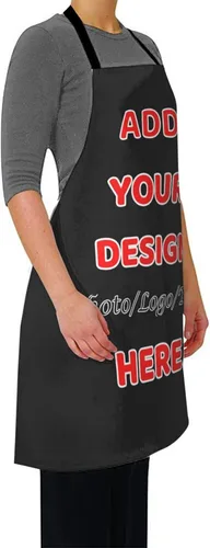 Vista 2 de Delantal unisex personalizado delantal de cocina personalizado Delantal de cocina Personalizar Nombre Imagen Parrilla Cocinero Delantal de Chef