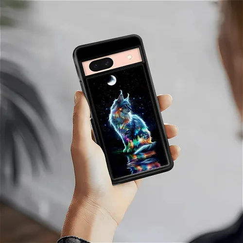 Vista 183 de Compatible con Google Pixel 4A 5G Mobile Case Creative Acrylic Panel trasero Silicona Protección Grip especialmente diseñado para Google Pixel 4A 5G