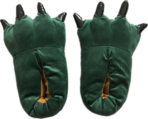 Vista 25 de Zapatos de casa cálidos de felpa con pies de animales para disfraz