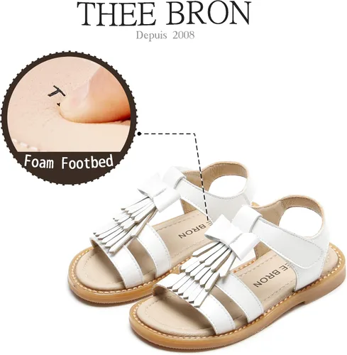 Vista 195 de THEE BRON Sandalias cómodas para niñas, zapatos para niños, sandalias rellenas