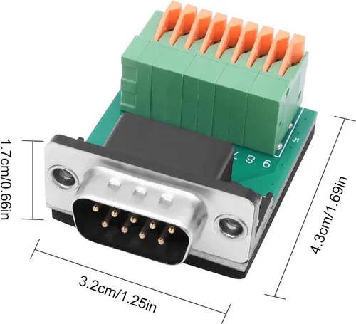 Vista 2 de XMSJSIY DB9 Adaptador sin soldadura RS232 D-SUB Serial a puerto de 9 pines