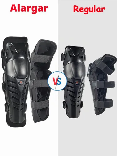 Vista 7 de Protectores de rodilla y espinilla para motocicleta, protección de pierna larga a prueba de choques, protección de rodilla para motocicleta doblable