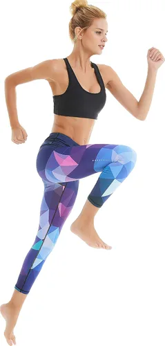 Vista 6 de COOLOMG Leggings de yoga para mujer, mallas para correr, leggings de tiro bajo, para entrenamiento, gimnasio, con bolsillos ocultos