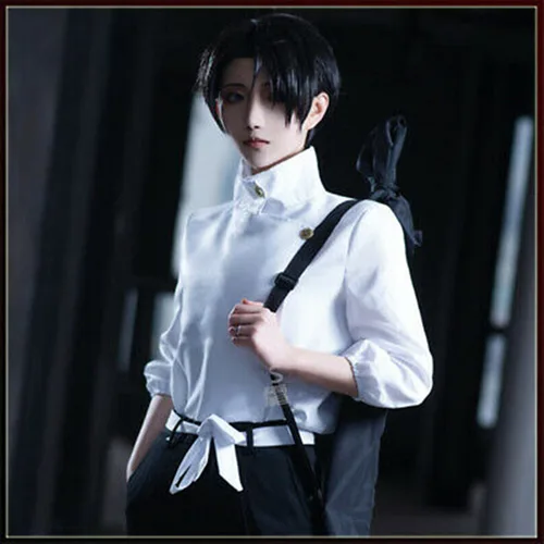 Vista 6 de Peluca rizada de anime Jujutsu Kaisen de lucha de hechicería Yuta Okkotsu Cosplay peluca rizada para hombres y niños, accesorio de Halloween