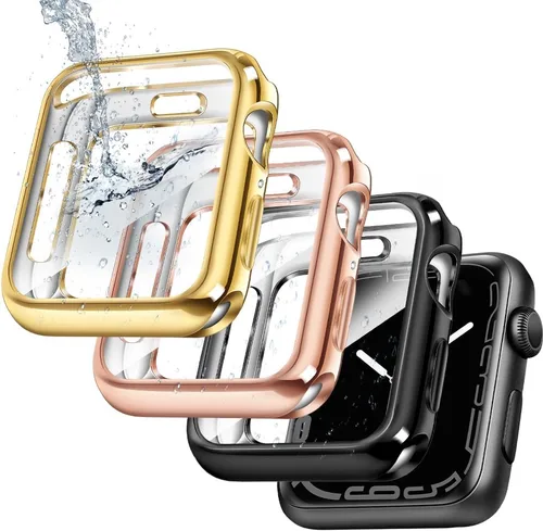 Vista 23 de top4cus - Funda ecológica protectora, de TPU suave y flexible, compatible con iWatch Series 5, Series 4, Series 3, Series 2 y Series 1 Negro