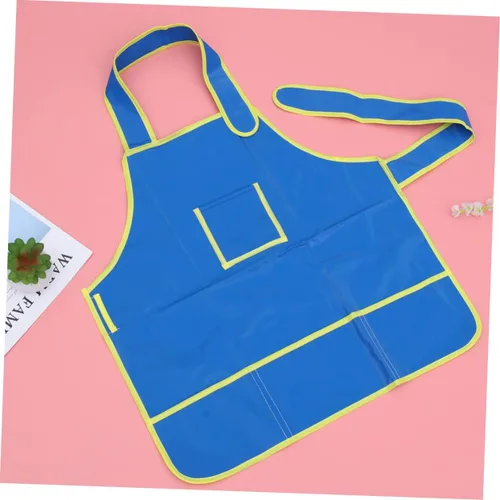 Vista 7 de Painting Apron Smock for Arts Crafts Years Four Pockets for Easy Storage for DIY Painting Drawing Activities Blue