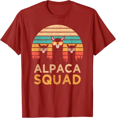 Vista 66 de Divertidas gafas de sol de escuadrón de alpaca Cool Alpacas Vintage Gift T-Shirt, Negro, S