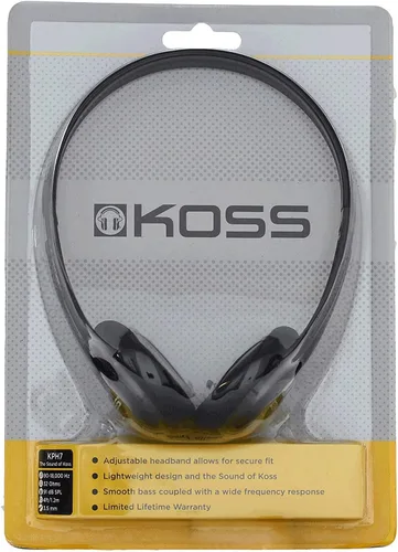 Vista 2 de Koss KPH7 - Auriculares portátiles ligeros, color negro (paquete de 6)