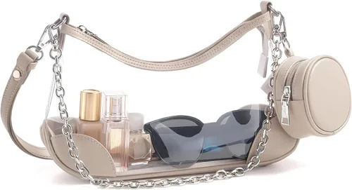 Vista 7 de Clear Bag for Stadium Events, Clear Purse for Women Concert Crossbody, PVC Shouler Bags with Coin Purse