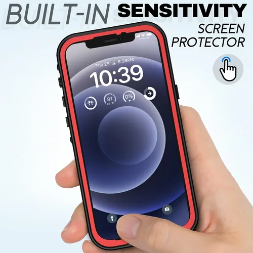 Vista 7 de BEASTEK TRE - Funda impermeable para Apple iPhone 12, a prueba de golpes, con certificación IP68, con protector de pantalla integrado, funda