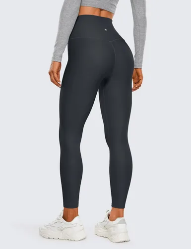 Vista 2 de CRZ YOGA Leggings térmicos con forro polar para mujer de 25 pulgadas, cálidos, gruesos, suaves, de cintura alta, para entrenamiento, senderismo, yoga