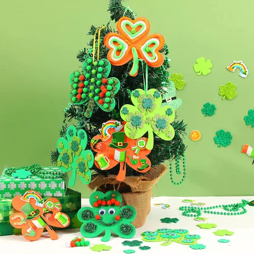 Vista 3 de JULBEAR - Kit de 790 calcomanías de espuma para el día de San Patricio para niños