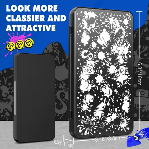 Vista 6 de MoKo Funda para 24 tarjetas de juego compatible con Nintendo Switch OLED modeloSwitchSwitch Lite funda para juego Switch para tarjetas de juego