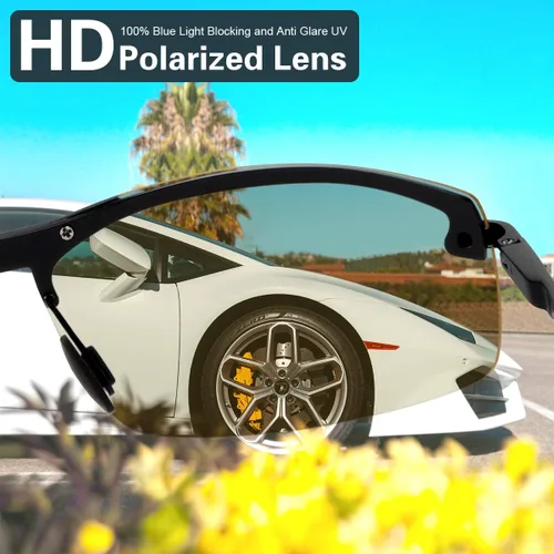 Vista 4 de YIMI Gafas de sol fotocrómicas polarizadas para hombre, para deportes al aire libre, conducción y ciclismo, antideslumbrante, UV400, gafas ligeras