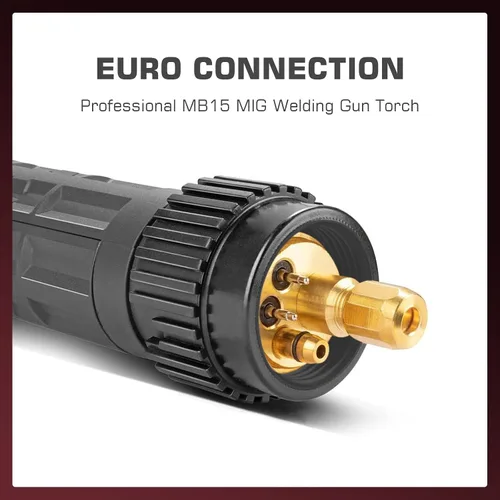 Vista 2 de ARCCAPTAIN MB15 15AK MIG - Antorcha para pistola de soldadura MIG, repuesto para antorcha MB15 MIG, conexión Euro para MIG200, MIG200FIT