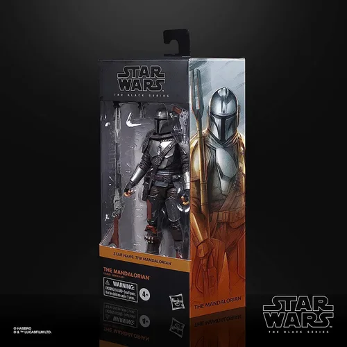 Vista 2 de Figura de juguete Star Wars Serie The Black, The Mandalorian de acción, pieza de colección a escala de 15cm, juguetes para niños a partir de 4 años