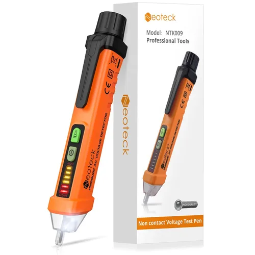 Vista 10 de Probador de voltaje Neoteck 12-1000V AC pluma de probador eléctrico con linterna LED