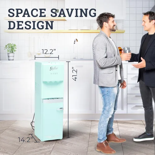 Vista 4 de Igloo Dispensador de enfriador de agua con carga inferior retro, opciones de temperatura caliente, fría o ambiente, capacidad para botellas de 3 o 5
