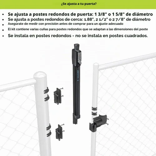 Vista 5 de D&D ML3TPKARPK MagnaLatch - Pestillo de puerta superior con kit