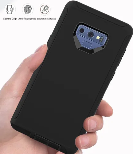 Vista 6 de Funda para Samsung Galaxy Note 9, a prueba de caídas, a prueba de golpes, resistente, funda protectora para Samsung Note 9, 6.4 pulgadas (negro)