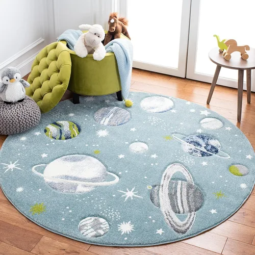 Vista 14 de SAFAVIEH Carousel Kids Collection - Alfombra decorativa de 2 x 3 pies, color gris y lavanda, no desprende pelusa y de fácil cuidado, ideal