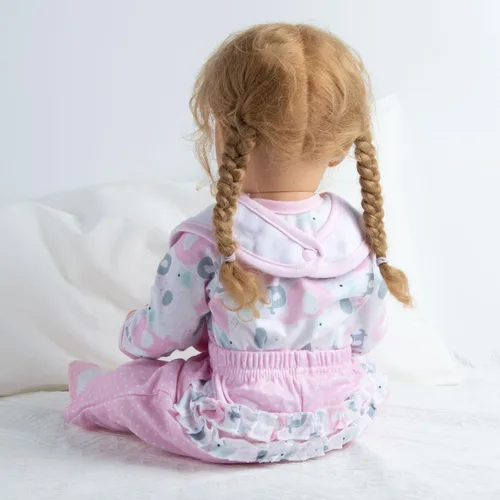 Vista 5 de Ropa de muñeca Reborn Baby Girl Doll Accesorios de ropa de 4 piezas para 20 a 23 pulgadas