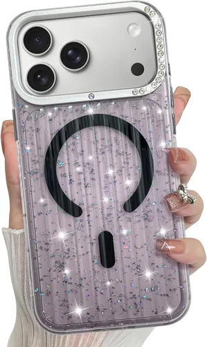 Vista 29 de Bonoma - Funda para iPhone 17 Pro Max 2025 con cristales brillantes, purpurina brillante