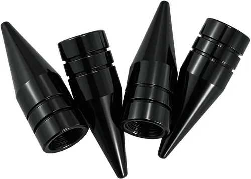 Vista 6 de Abfer Tapas de válvula de neumáticos, tapas de vástago de aire de automóvil, cubiertas para vástagos de presión para bicicletas, vehículos Negro
