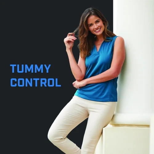 Vista 4 de PGA TOUR Pantalón de golf para mujer con control de abdomen (talla XS-5X)