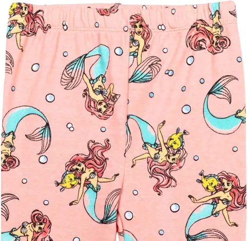 Vista 8 de Disney Minnie Mouse Princess Frozen Little Mermaid T-Shirt Leggings and Scrunchie 3 Piece Outfit Set Infant to Big Kid