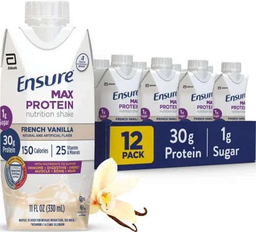 Vista 12 de Ensure Max Protein - Batido de proteína sabor a pastel de cumpleaños Listo para beber 30 gramos de proteína para la salud muscular 1 gramo