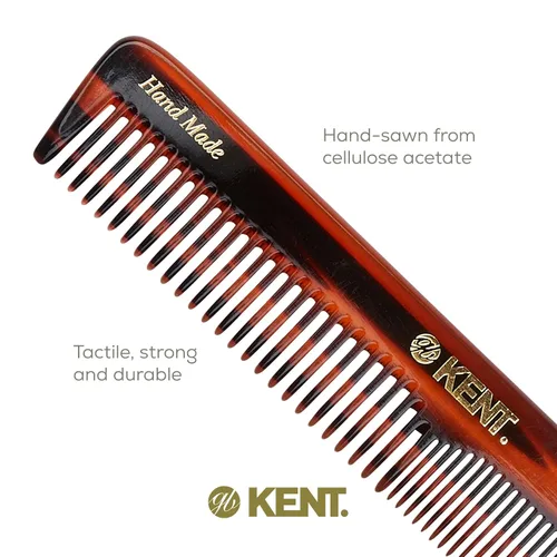 Vista 5 de Kent 5T - Peine de doble diente de 6.6 pulgadas, diente fino y ancho para cabello, barba y bigote, peinado y aseo - grueso y fino para hombres