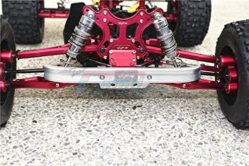 Vista 2 de GPM Para Arrma Outcast 6S BLX/NOTORIOUS 6S BLX Piezas de actualización de aluminio parachoques delantero - 1 juego de plata