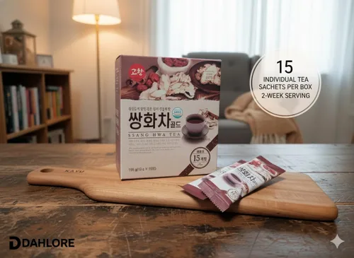 Vista 2 de Gohyang Ssang Hwa Tea Gold - Té de hierbas tradicional coreano con azufaifa, canela y raíz de angélica, apoyo inmunológico y refuerzo de energía, 15