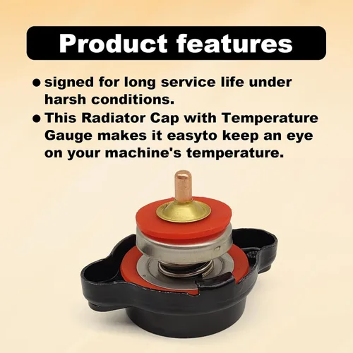 Vista 7 de Radiador de motocicleta de alta presión y termometeri universal para radiador compatible con Honda Kawasaki Suzuki Yamaha KTM Husqvarna Dirt Bike