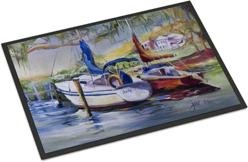 Vista 18 de Caroline's Treasures JMK1017JMAT - Tapete de caza de rana garza azul, 24 x 36 pulgadas, tapete para puerta delantera, interior y exterior