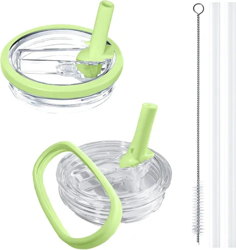Vista 14 de Stanley - Paquete de 2 tapas abatibles con popote Stanley, a prueba de fugas, accesorios Stanley para vasos Stanley Quencher H2.0 de 40 onzas beige