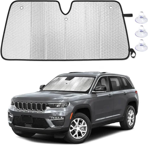 Vista 8 de EcoNour Parasol plegable de acordeón para parabrisas compatible con Tesla Model 3/Model Y 2017-2024 2025 2026, parasol delantero para ventana