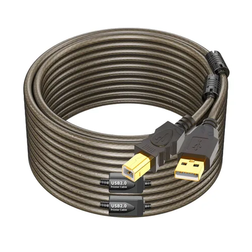 Vista 8 de Cable de impresora USB activo de 30 pies, USB 2.0 USB A a B, cable de escáner, cable de impresora USB activo de alta velocidad, cable USB