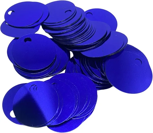 Vista 11 de Paillettes de lentejuelas redondas planas de 10/20/1.181 in, agujero de 0.157 in, mezcla de colores, lentejuelas acrílicas, 1,76 onzas (1.76 oz)