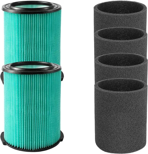 Vista 11 de Paquete de 2 filtros de repuesto VF5000 que se ajustan a aspiradoras húmedas y secas Ridgid de 6-20 galones, filtros de aspiradora plisados de 3