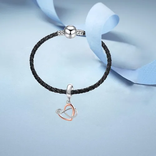 Vista 5 de Sun Celetic Kont Girl Crown Infinite Flower Key Lock Charm para pulsera Pandora