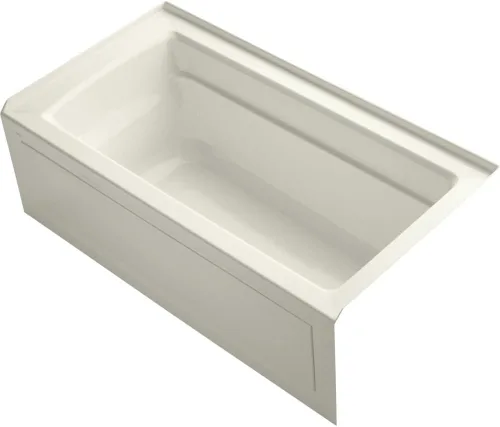 Vista 14 de KOHLER Archer bañera de 5 pies con diseño de gran comodidad, plataforma integrada y drenaje a la derecha, 1123-RA-0 Blanco