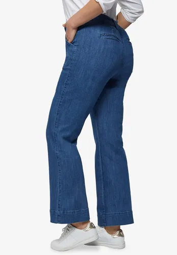 Vista 3 de Ellos Jeans de pierna ancha y cintura alta para mujer
