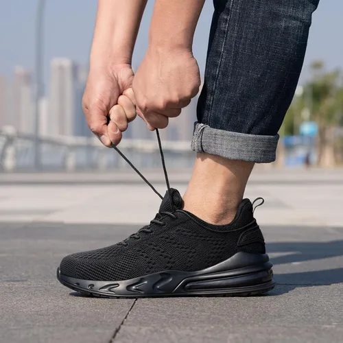 Vista 3 de LARNMERN Zapatillas de trabajo antideslizantes para hombre, resistentes al agua, para servicio de alimentos, zapatos trabajo antideslizantes