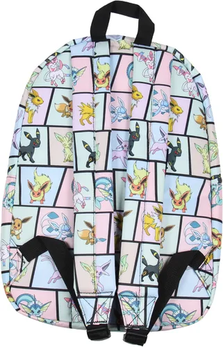 Vista 4 de Pokemon - Mochila Eevee Evolutions para portátil, mochila de viaje escolar de 17 pulgadas